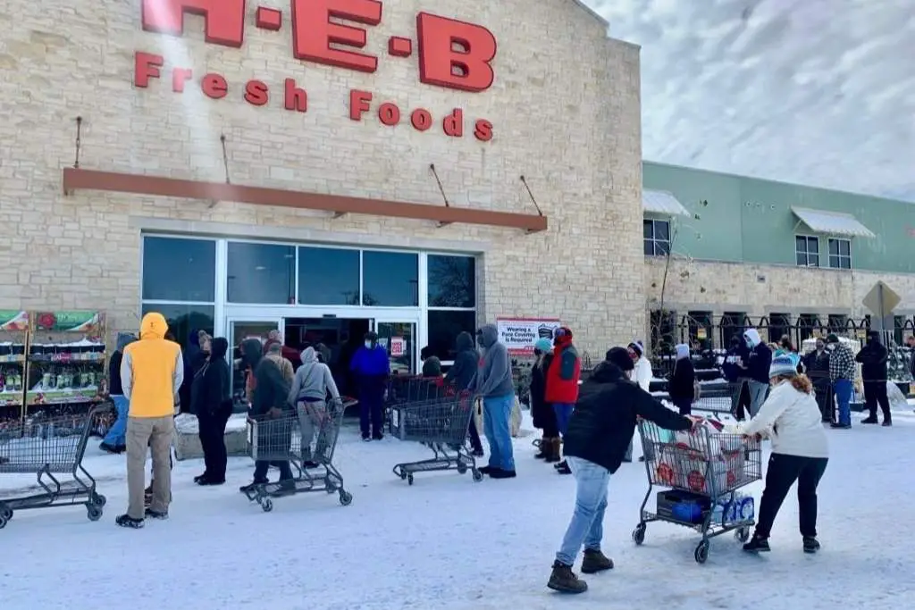 HEB Store in the Austin Area During cold weather