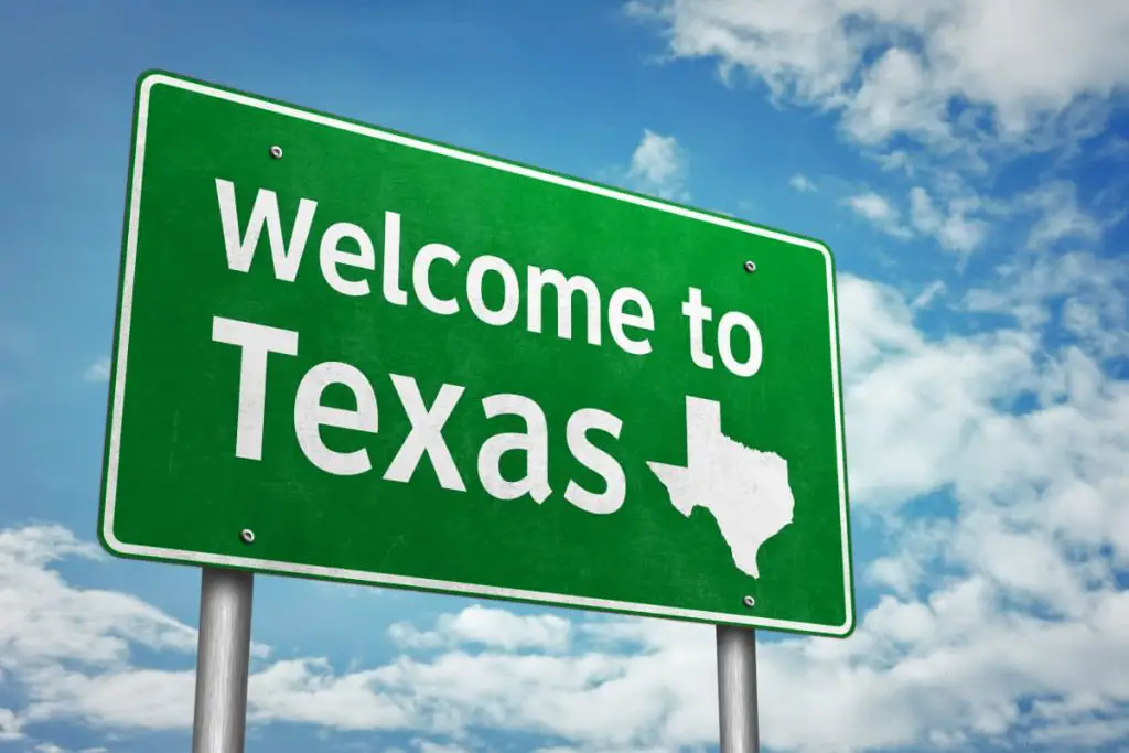 houston texas usa state road sign