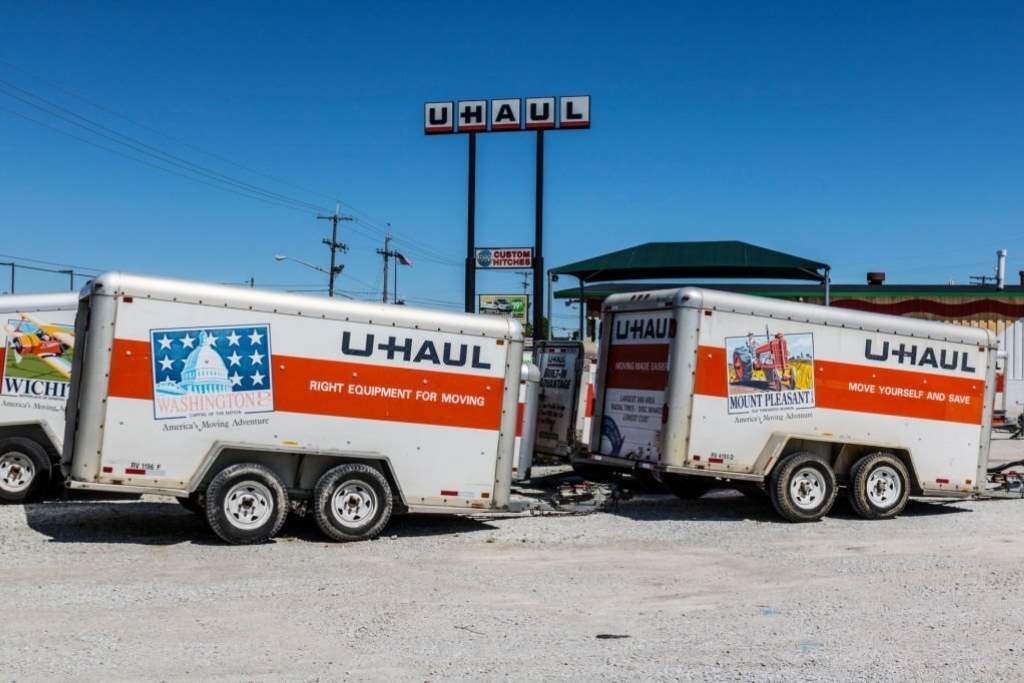 U-Haul hitch and trailer