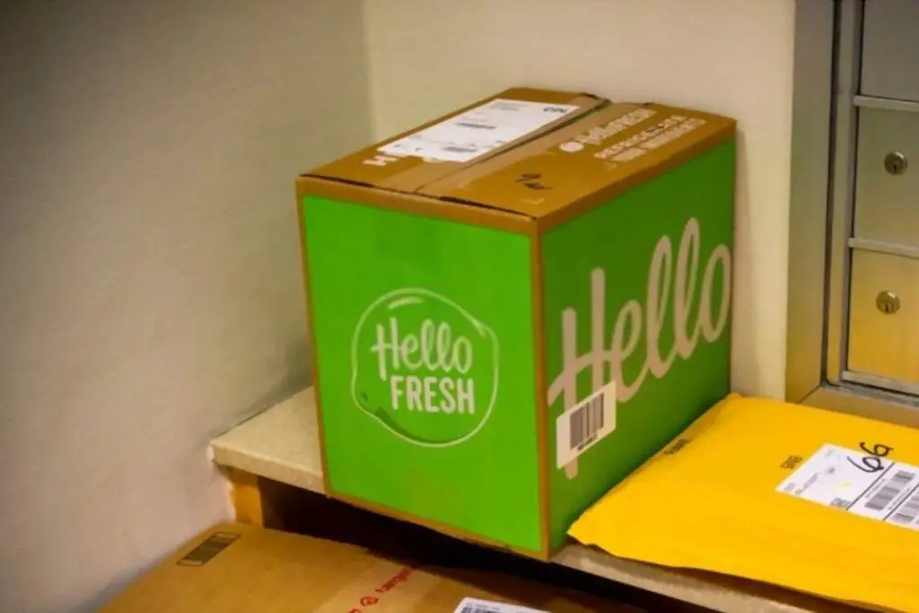 delivery from the Hello Fresh meal subscription service