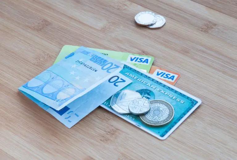 money and VISA card