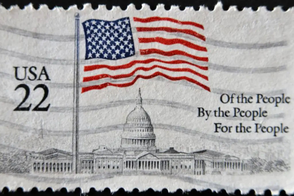 a stamp printed in the usa