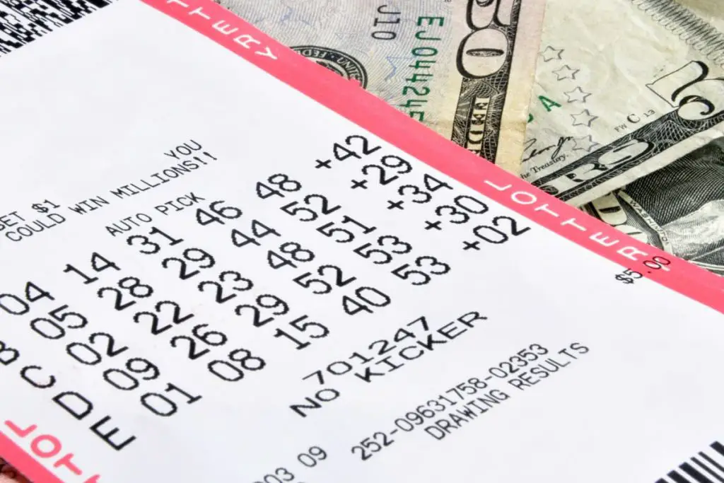 state lottery ticket and cash