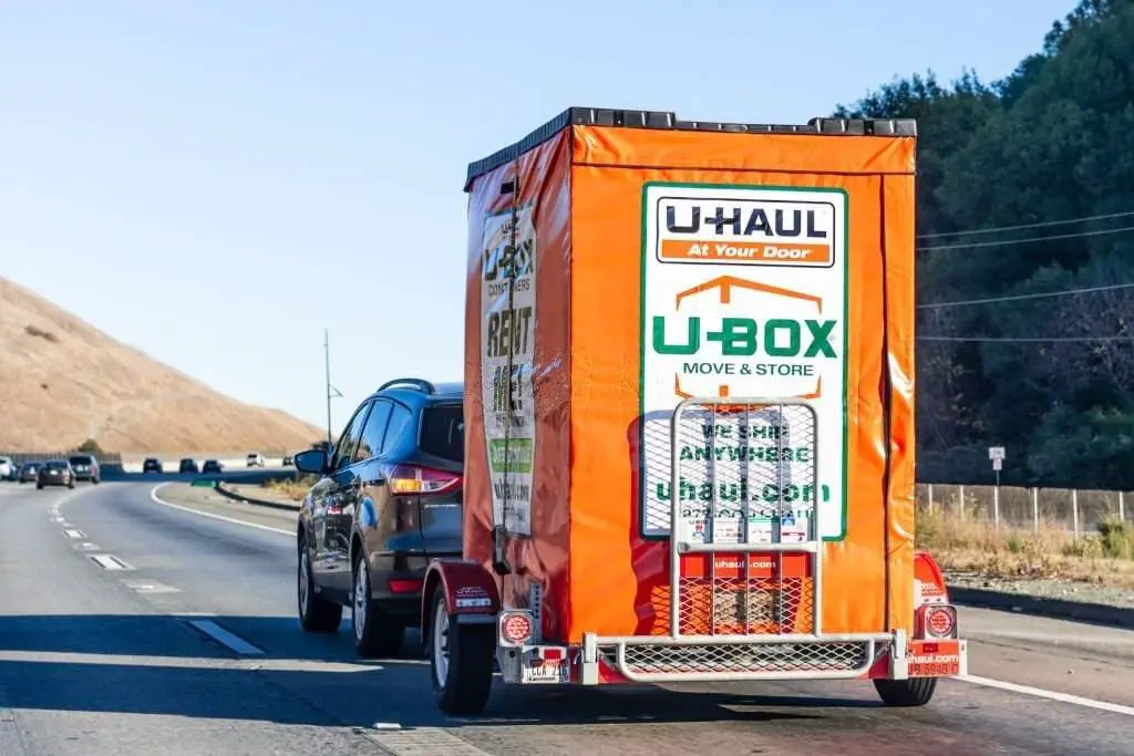loaded u-haul trucks